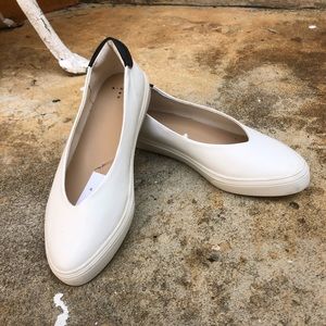 white ballerina sneaker flats nwt